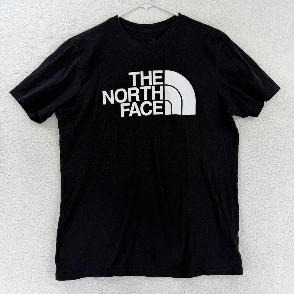 The North Face Shirt Mens Medium Black‎ Big Logo Graphic Tee T-Shirt Outdoor